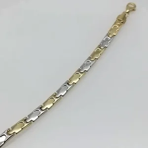 Pulsera en oro bicolor de 18 kilates  Ref 17B