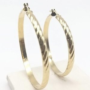 Par de pendientes de aro en oro de 18 ktes  Ref 105/256