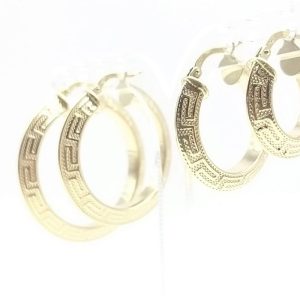 Par de pendientes de aro en oro de 18 ktes Ref 264