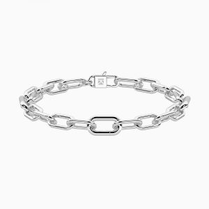 Pulsera de acero modular malla ancha Bon ton