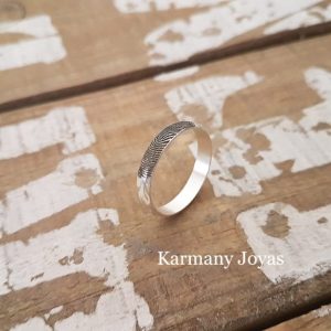 Alianza Plata Grabado Huellas