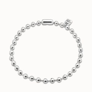 Collar UNO DE 50 de cuentas bañada en plata de ley