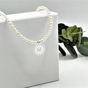 Gargantilla Perlas Inicial Calada