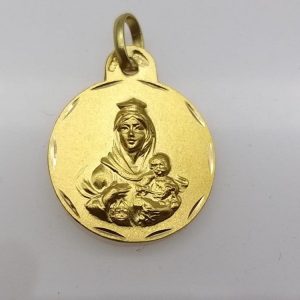 Medalla Escapulario en oro de 18 ktes  Ref ESC111