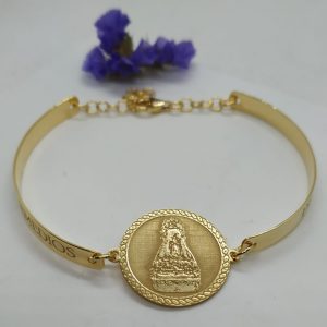 Pulsera Plata de Ley Chapada en oro Virgen de los Remedios