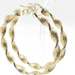 Par de pendientes de aro en oro de 18 ktes  Ref 261