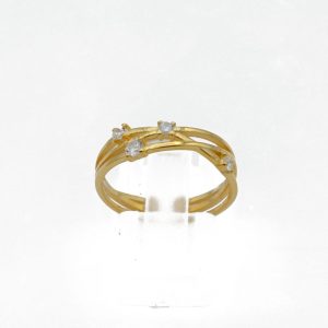 «ENREDADOS» anillo Plata bañada