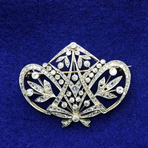 Broche Belle Époque Vintage con diamantes
