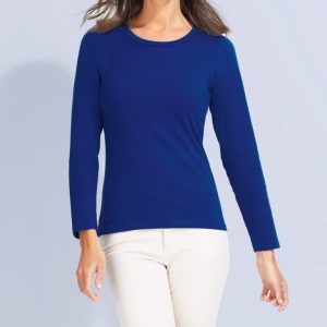 Camiseta mujer manga larga cuello redondo MAJESTIC