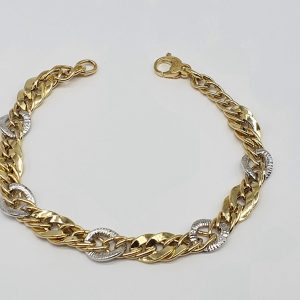 Pulsera en oro bicolor de 18 kilates  Ref-304