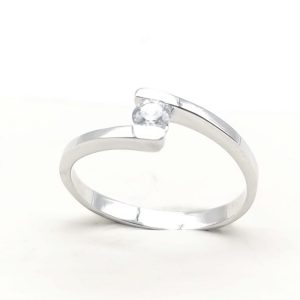 Solitario en oro blanco de 18 kilates  Ref 5500/B