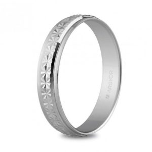 «DIAMANTADO» Alianza de plata 4mm