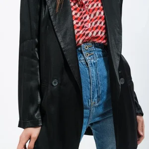 Americana en negro de raso