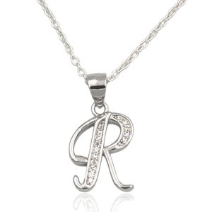 Colgante letra de plata R