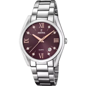 RELOJ FESTINA BOYFRIEND COLLECTION F16790/E BURDEOS CORREA DE ACERO, MUJER