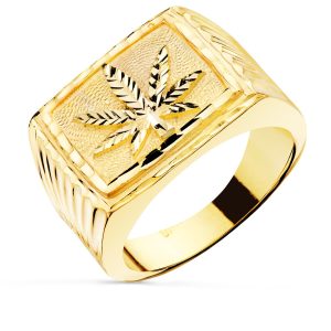 «HOJA» 18K SELLO ORO