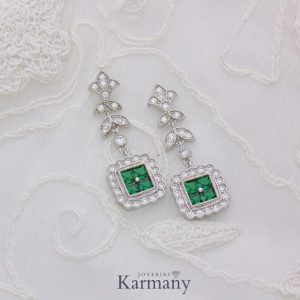 Pendientes Estocolmo Esmeralda