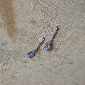 Pendientes de Plata Cuarzo Aguamarina